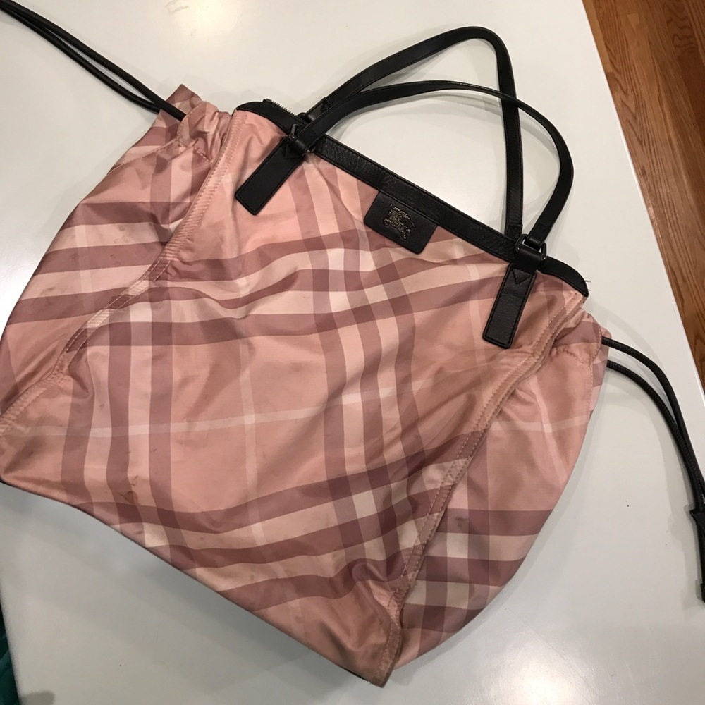 Burberry Check Canvas Buckleigh Packable Tote